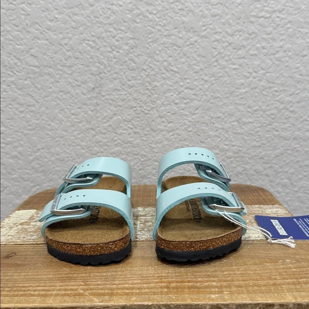 Birkenstock Arizona Kids Patent Surf Green Sandals